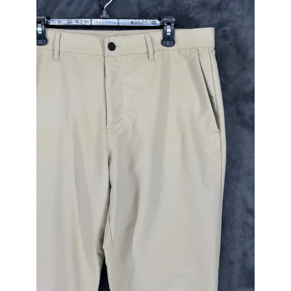 Banana Republic Core Temp Mens Tan‎ Polyester Chino Pants 36x34 1557516
